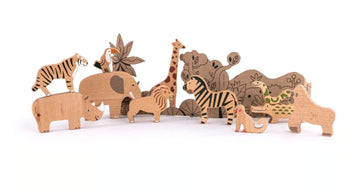 Set d’animaux en bois pour enfant